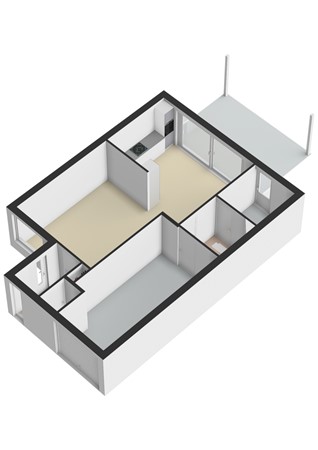 Plattegrond - Hendrik Van Veldekestraat 56, 6367 SC Voerendaal - Hendrik van Veldekestraat 56 Voerendaal - Begane grond 3D.jpg
